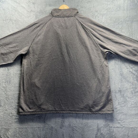 Margaritaville Sweatshirt Mens 2XL Gray Quarter Zip Mock Neck Pullover Pockets - Picture 10 of 11